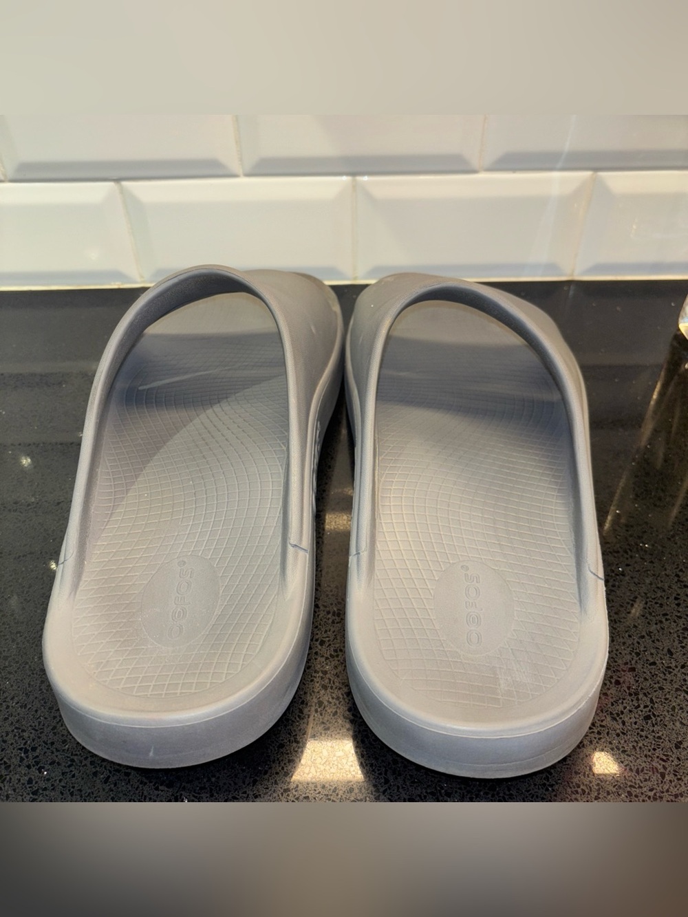 OOFOS OOahh Recovery Slide Size 14 Men’s Gray - Picture 4 of 5